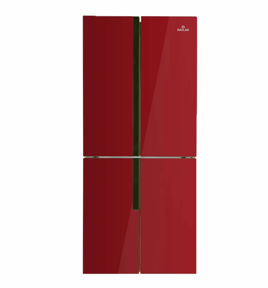 Réfrigérateur Side by Side 440 L 4 portes glass Rouge ave Afficheur RAY-MRF-440 GR